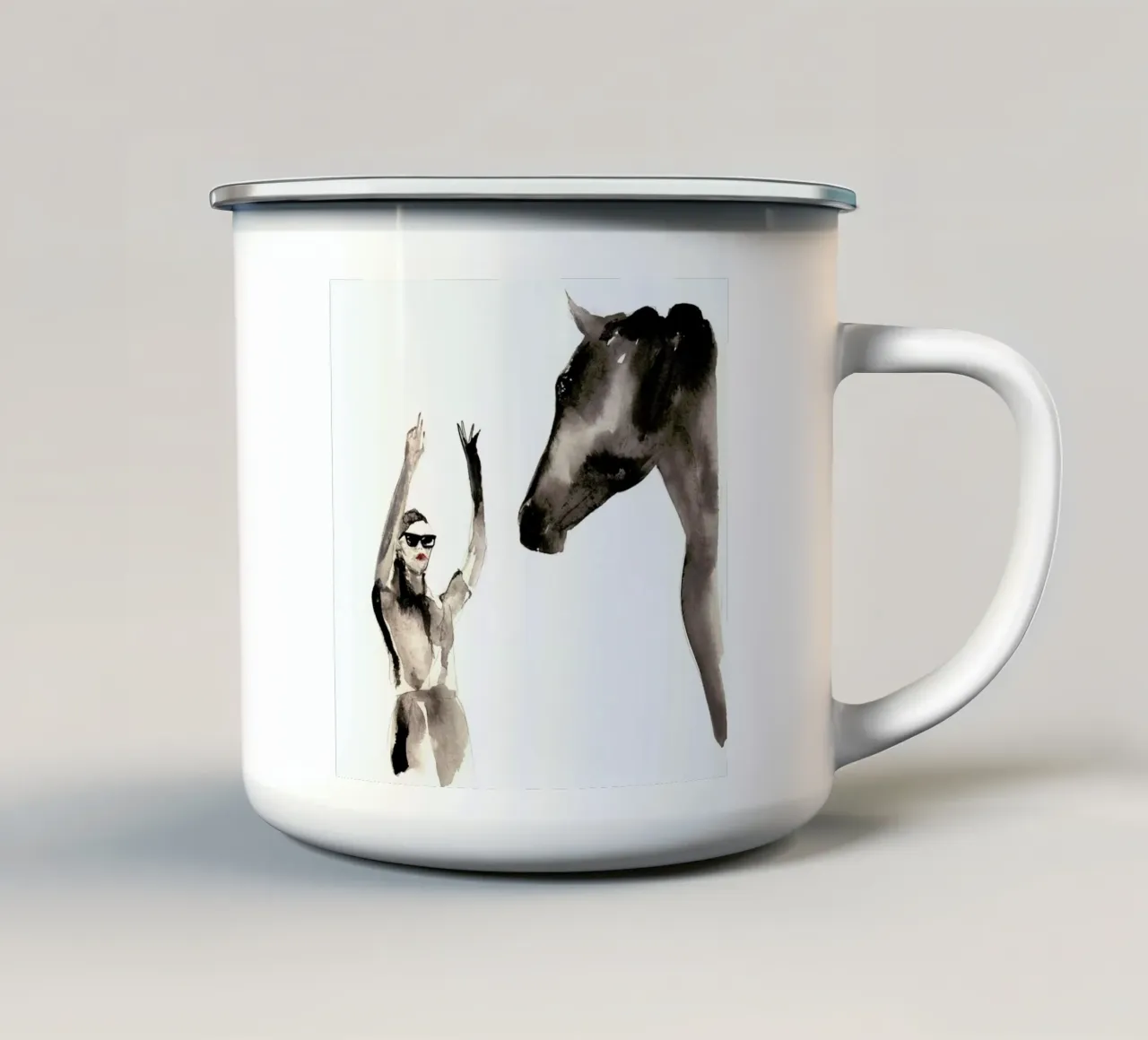 You've Got Until 4 Emaille Tasse von Victoria Verbaan