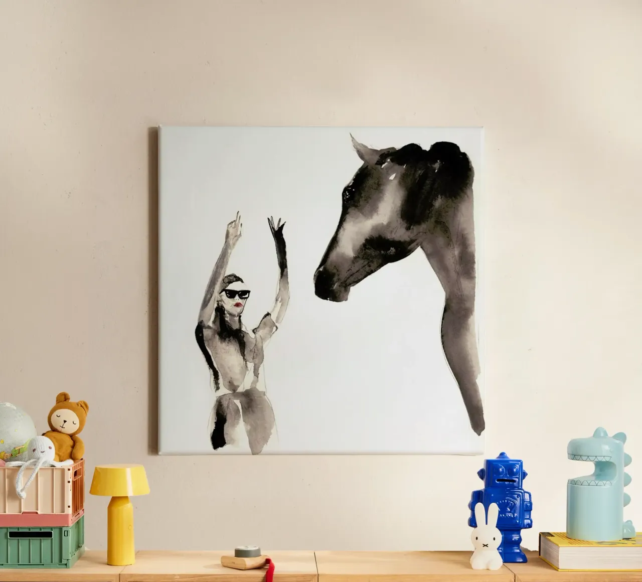 You've Got Until 4 canvas met Baklijst van Victoria Verbaan