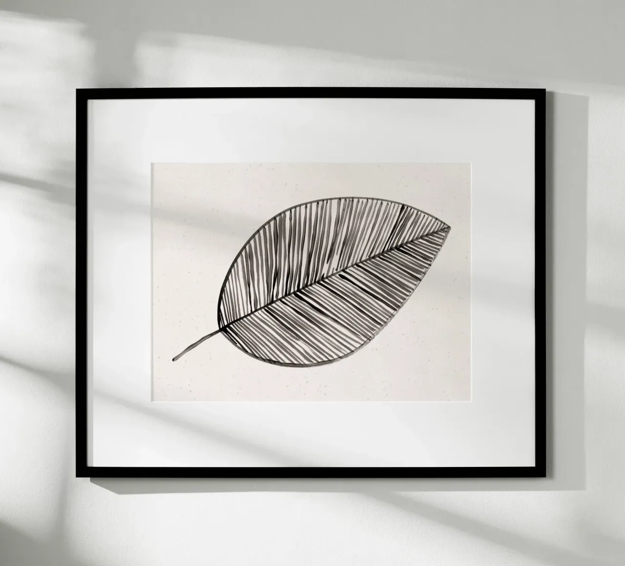 Black Leaflover 03 poster con telaio in plastica da Leaflover