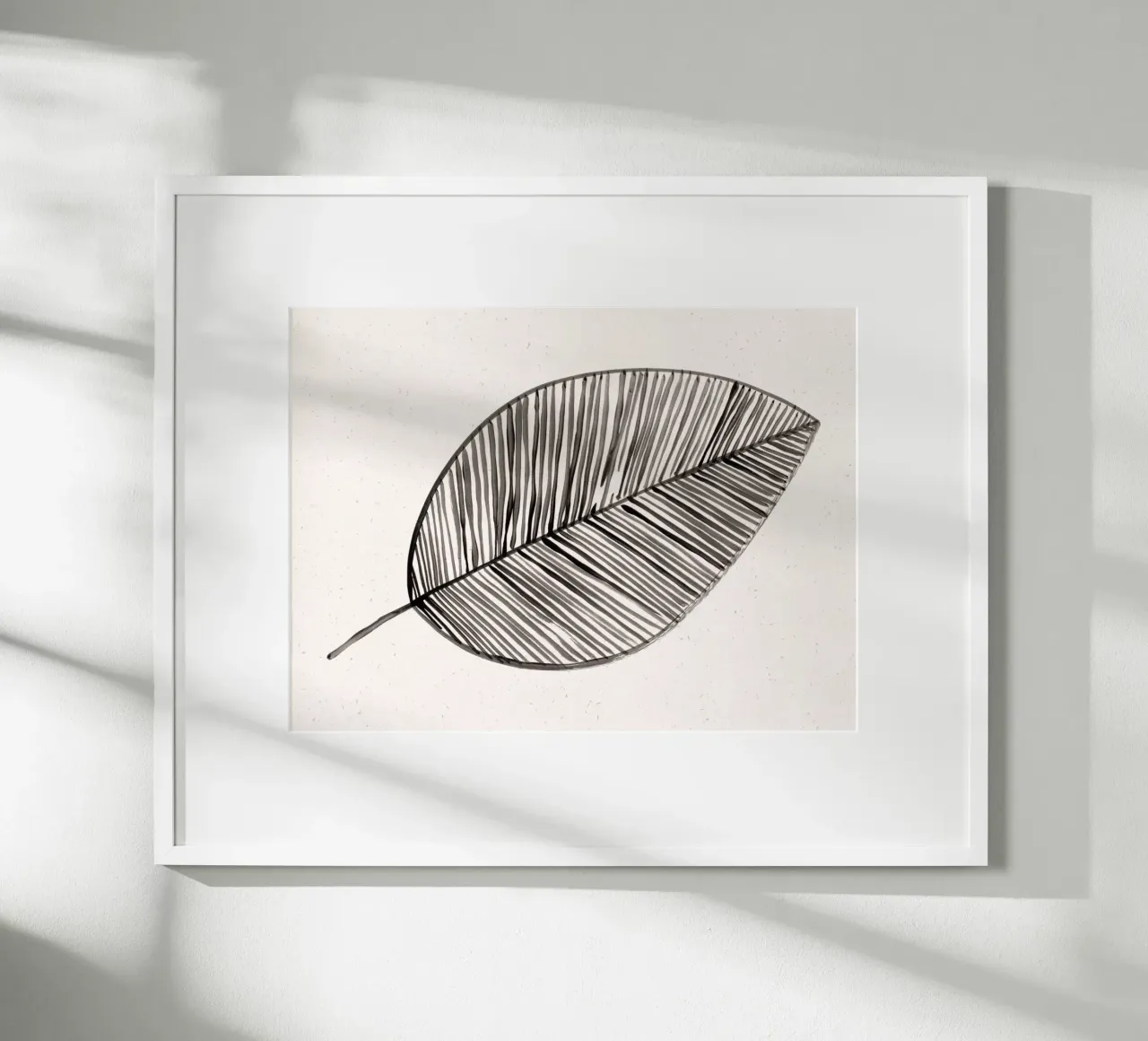 Black Leaflover 03 poster con telaio in plastica da Leaflover