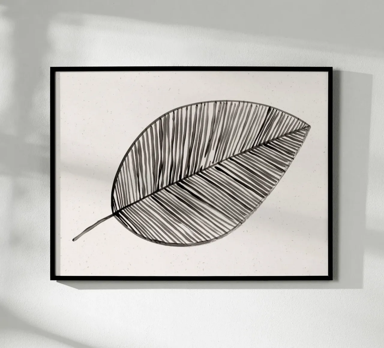 Black Leaflover 03 poster con telaio in plastica da Leaflover