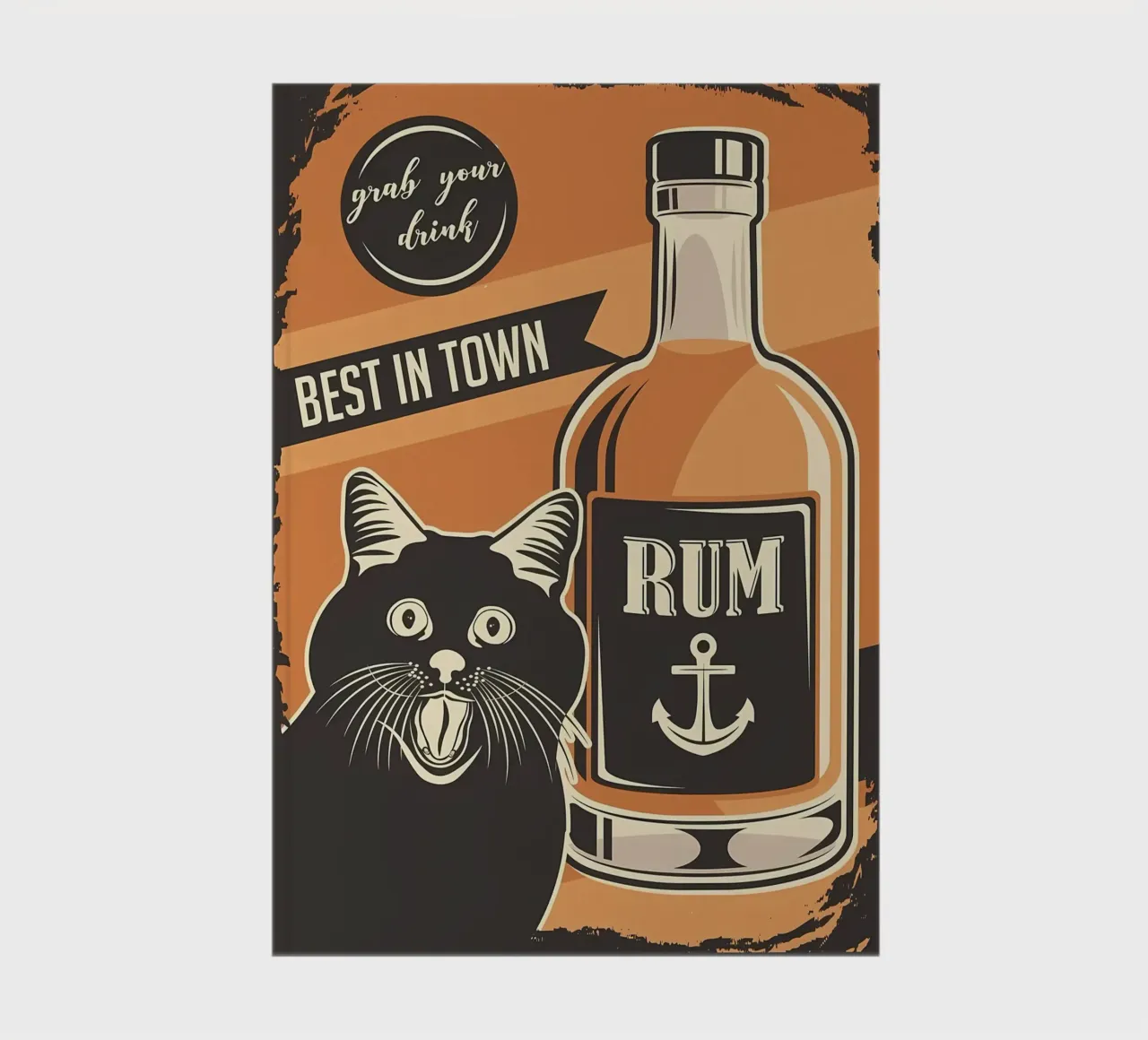 Cat Rum meme notebook by Monique A Hooper
