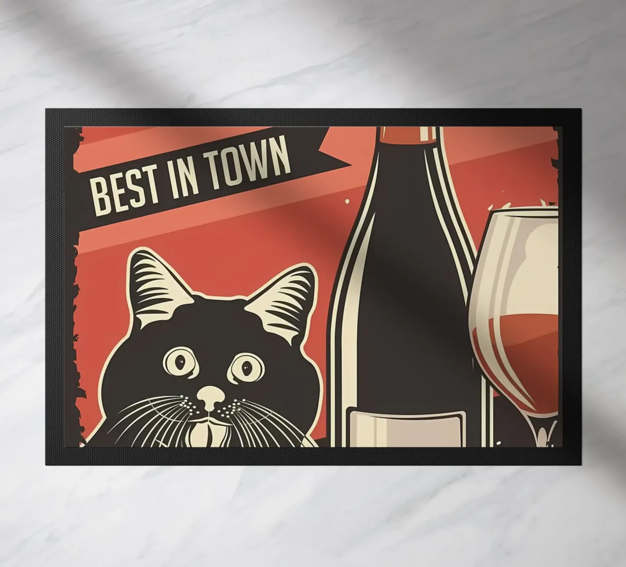 Gatto Vino meme zerbino da Monique A Hooper