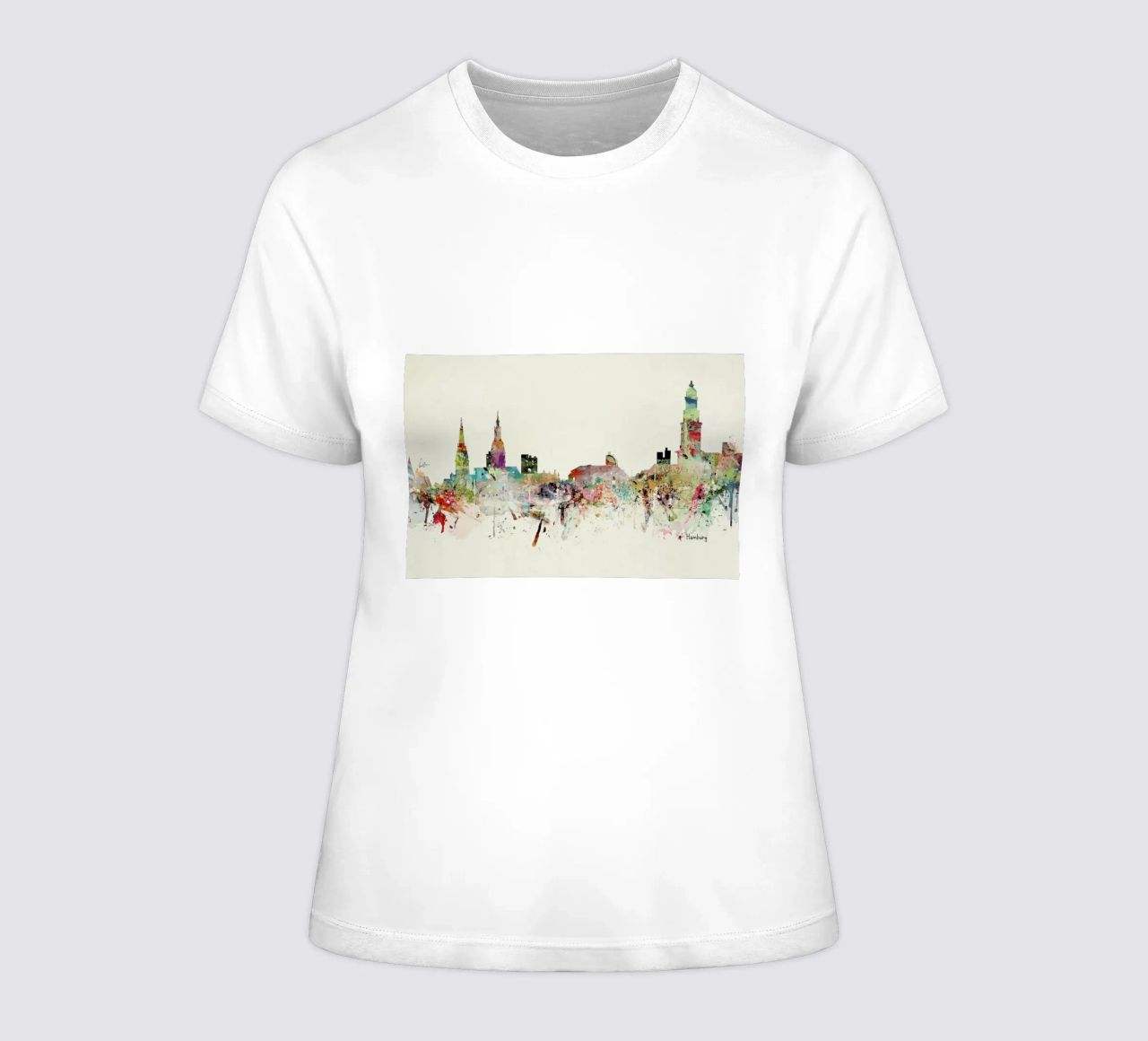 Hamburg Frauen T-Shirt von Brian Buckley