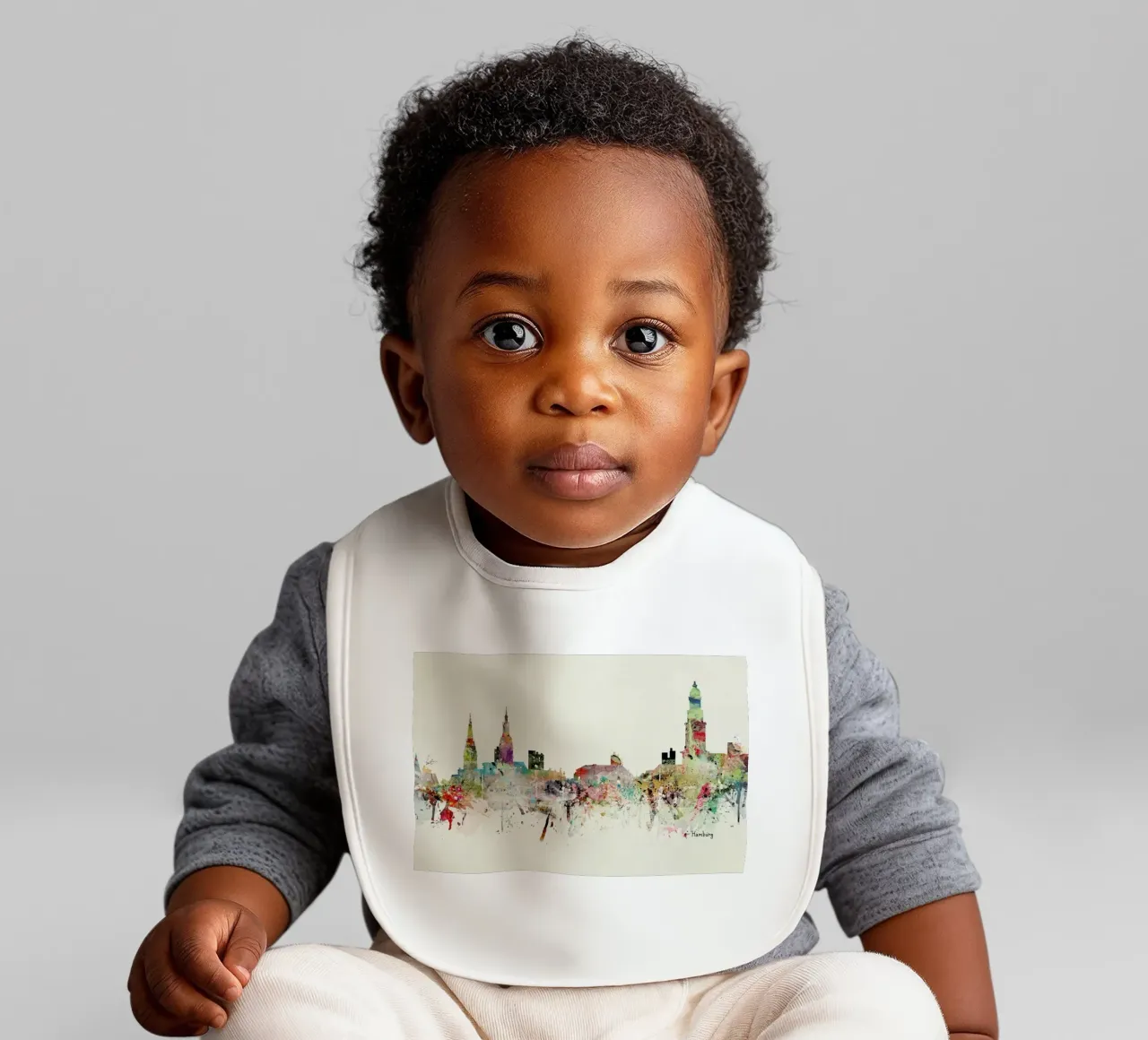 Hamburg baby bib by Brian Buckley