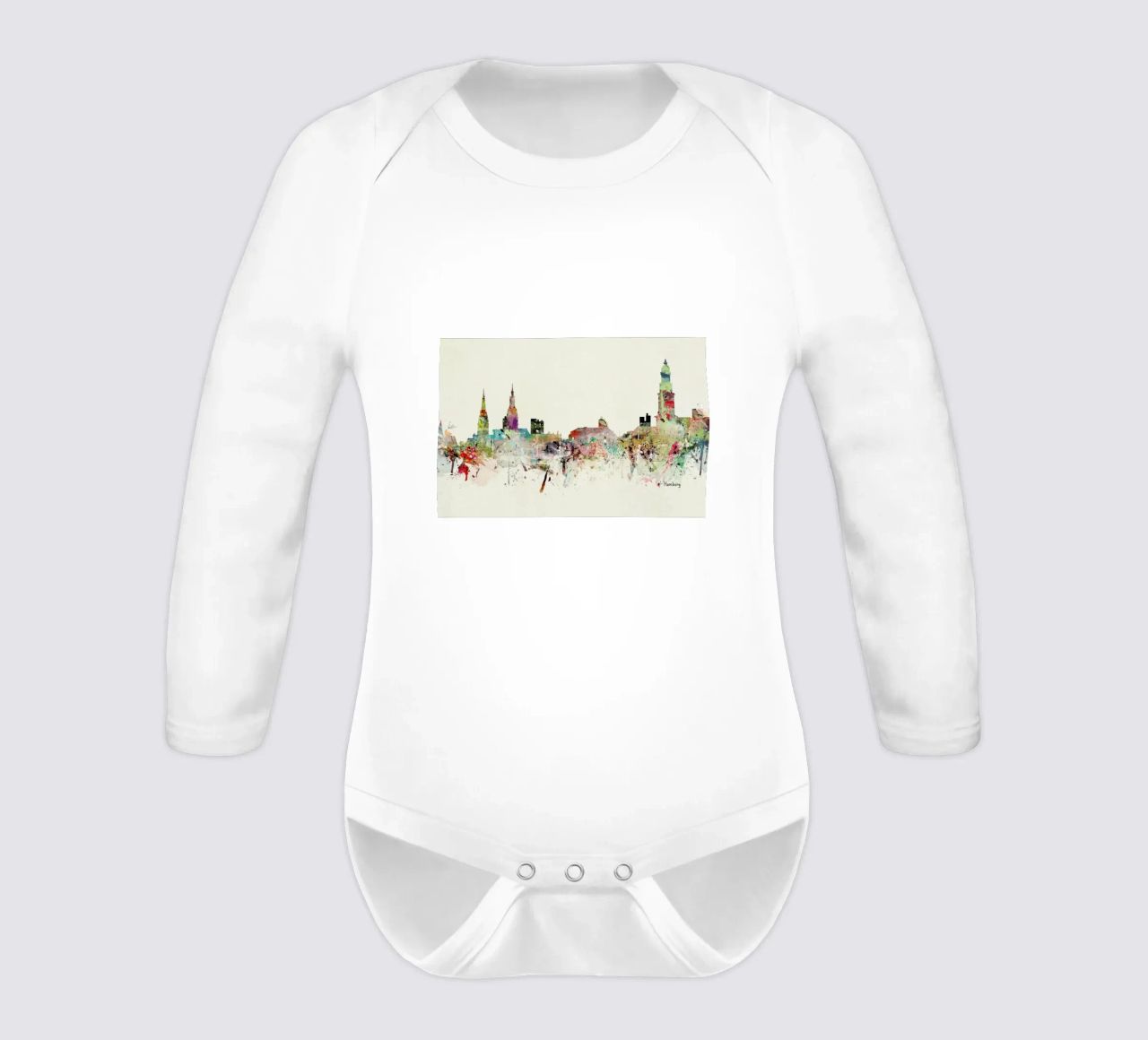 Hamburg Langarm Babybody von Brian Buckley