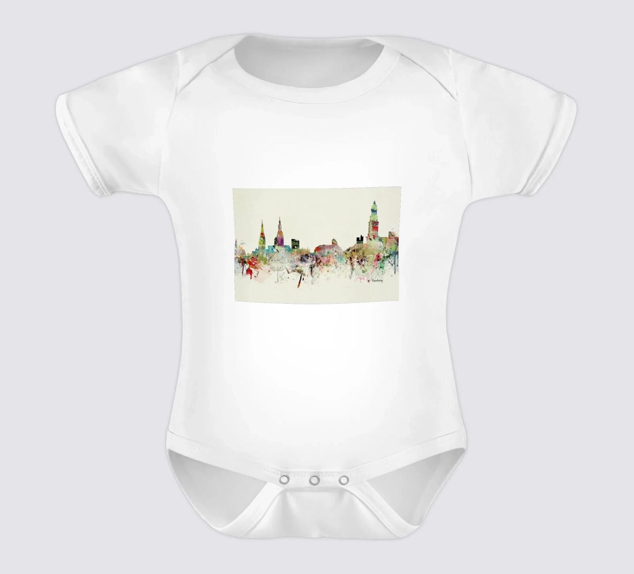 Hamburg Kurzarm Babybody von Brian Buckley
