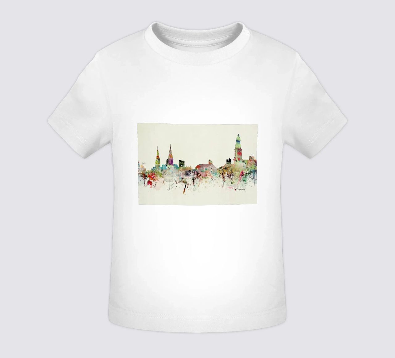Hamburg Baby T-Shirt von Brian Buckley
