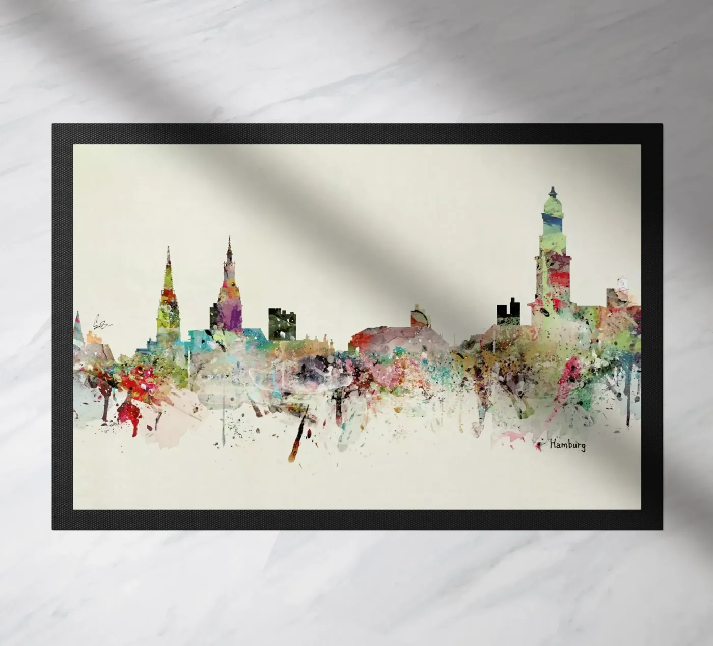 Hamburg doormat by Brian Buckley