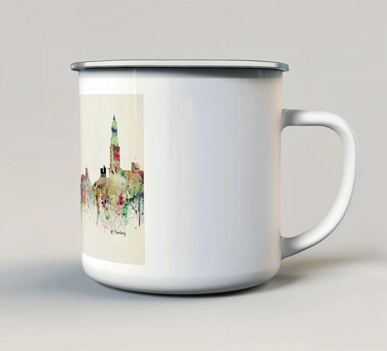 Hamburg Emaille Tasse von Brian Buckley