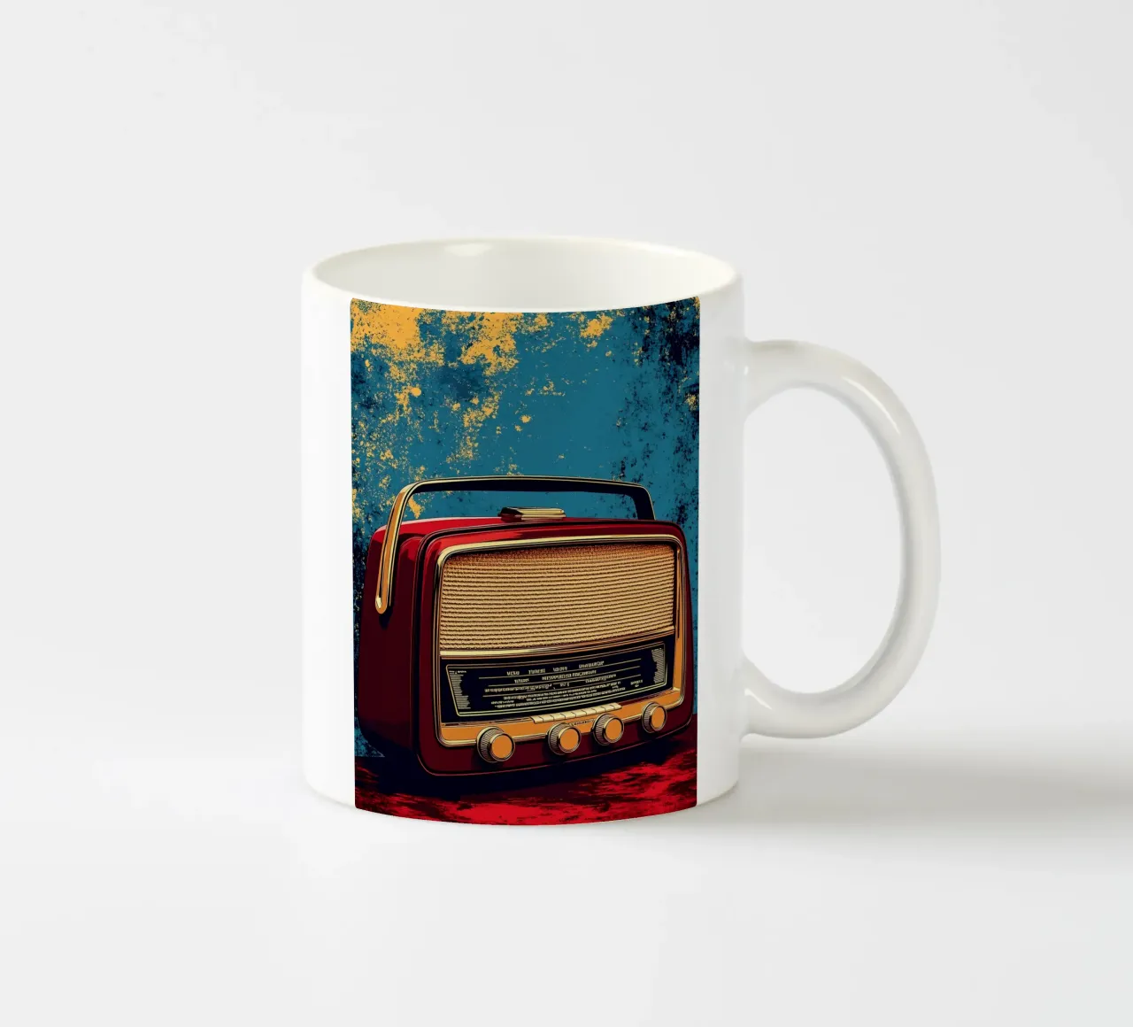 Radio d'epoca - Pop Art tazza in ceramica da ColorCrash Gallery