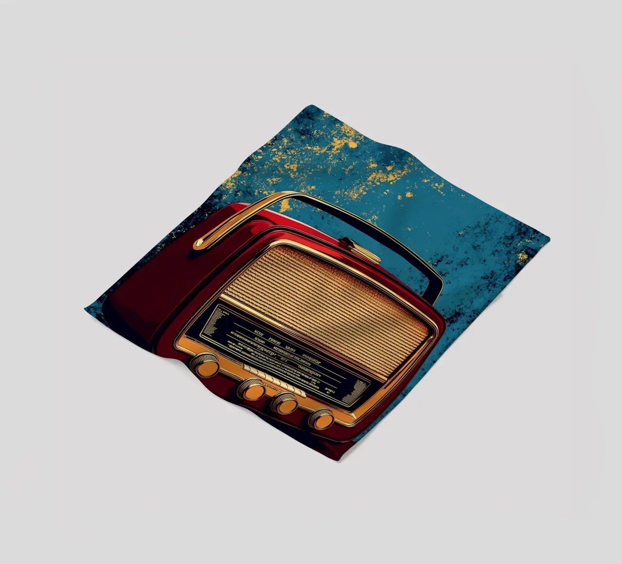 Radio d'epoca - Pop Art coperta in pile da ColorCrash Gallery