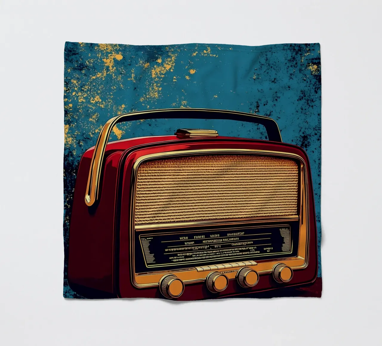Radio d'epoca - Pop Art coperta in pile da ColorCrash Gallery