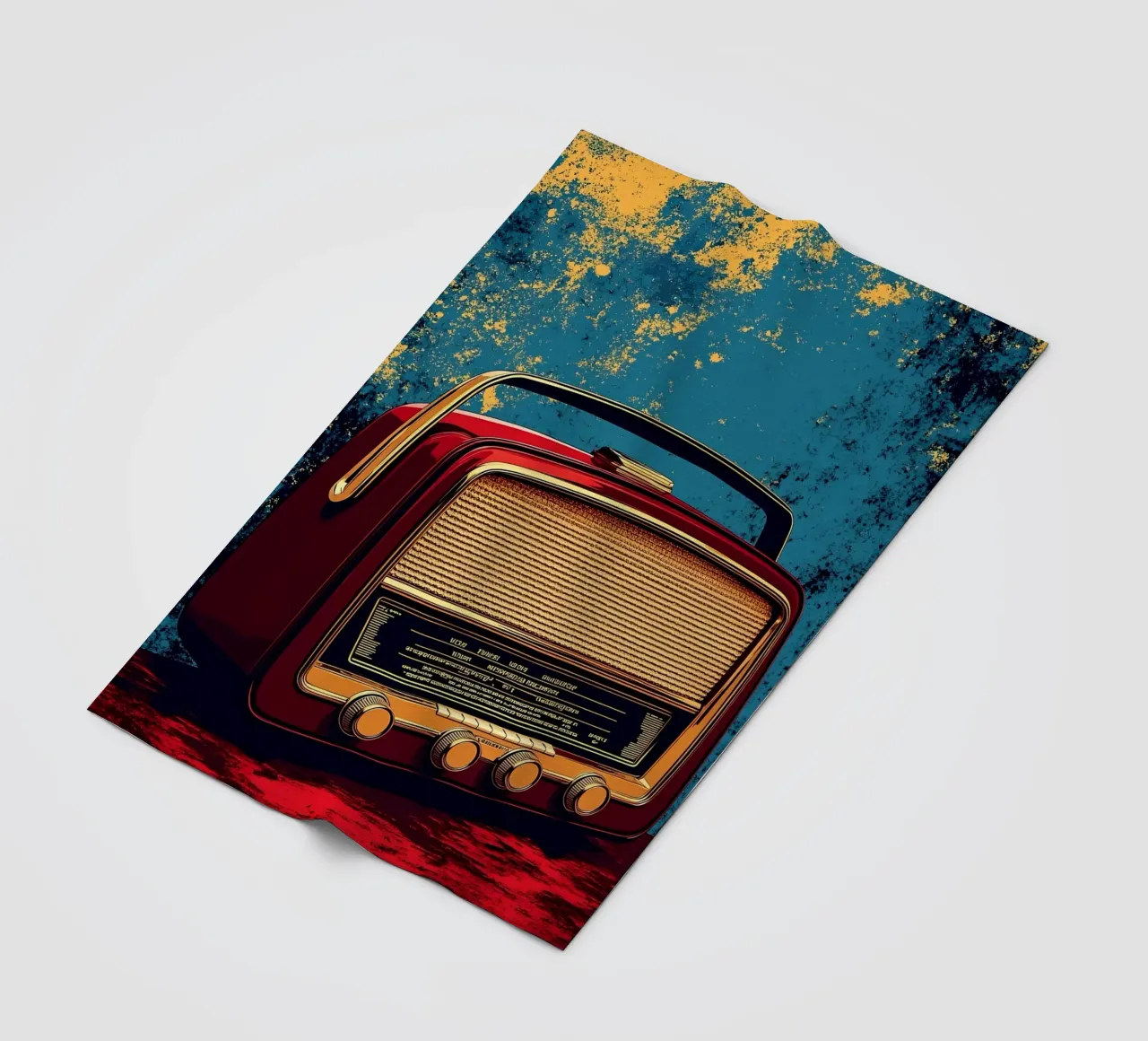 Radio d'epoca - Pop Art coperta in pile da ColorCrash Gallery