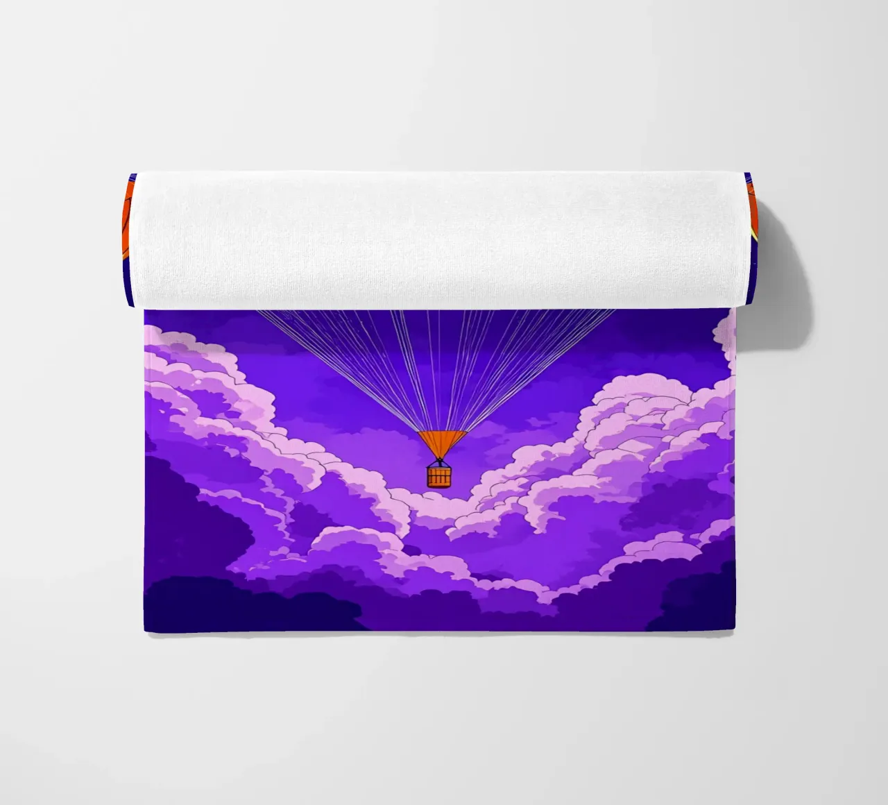 Paracadute nel cielo - Pop Art telo mare da ColorCrash Gallery