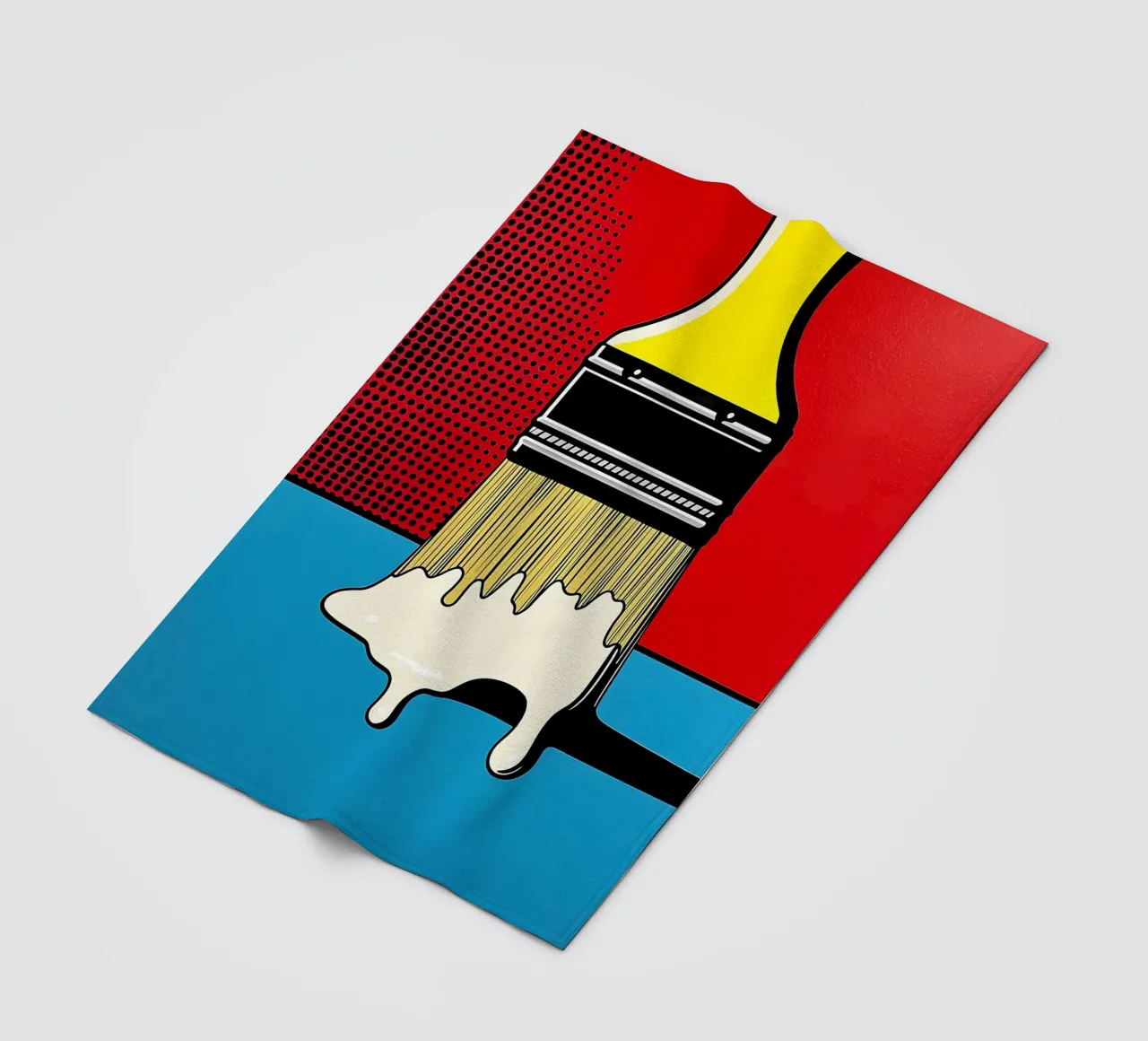 Paintbrush - Pop Art fleece blanket by ColorCrash Gallery