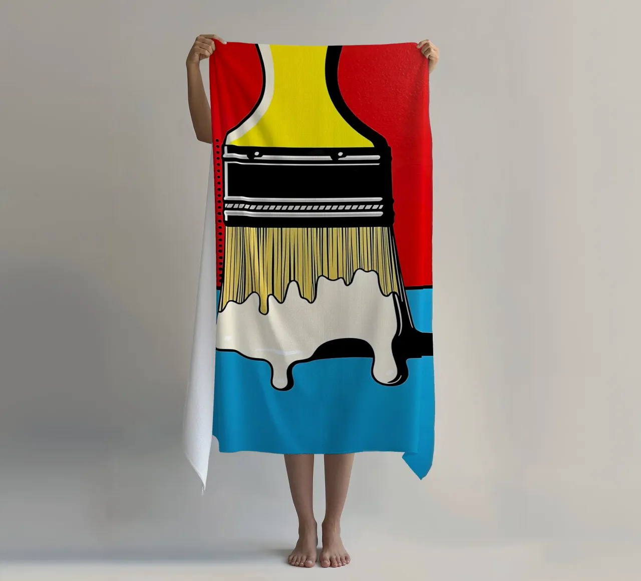 Pennello - Pop Art telo mare da ColorCrash Gallery