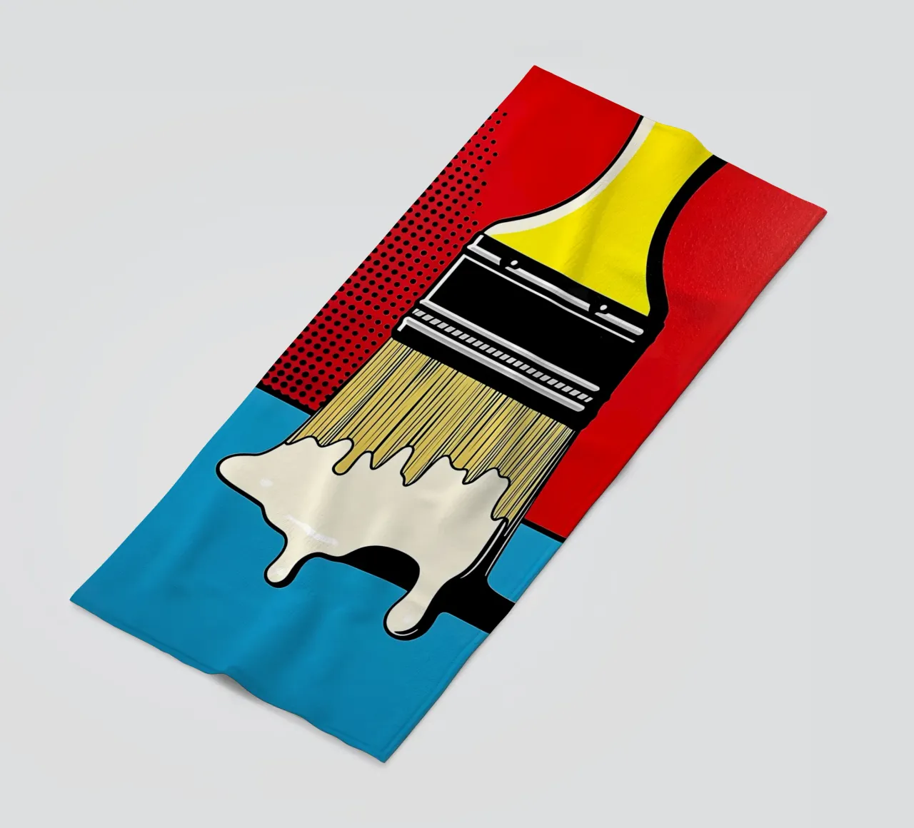 Pennello - Pop Art telo mare da ColorCrash Gallery