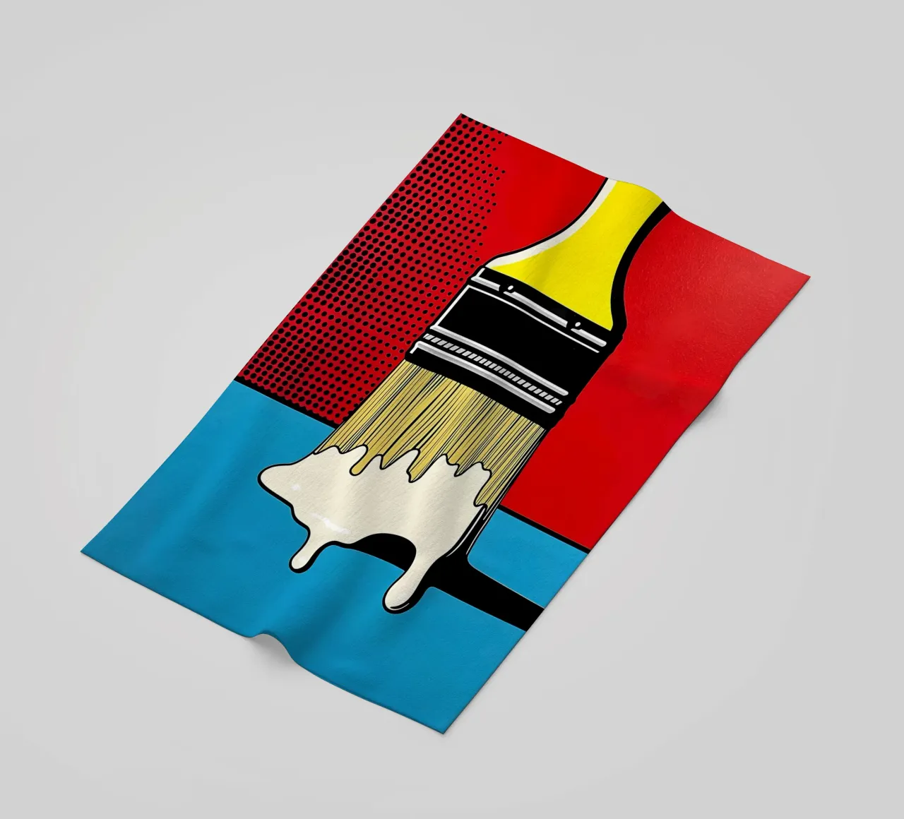 Pennello - Pop Art telo mare da ColorCrash Gallery