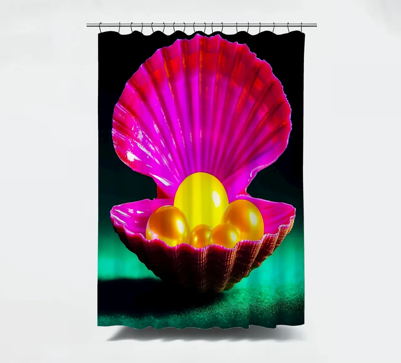 Perla in conchiglia - Pop Art tenda da doccia da ColorCrash Gallery