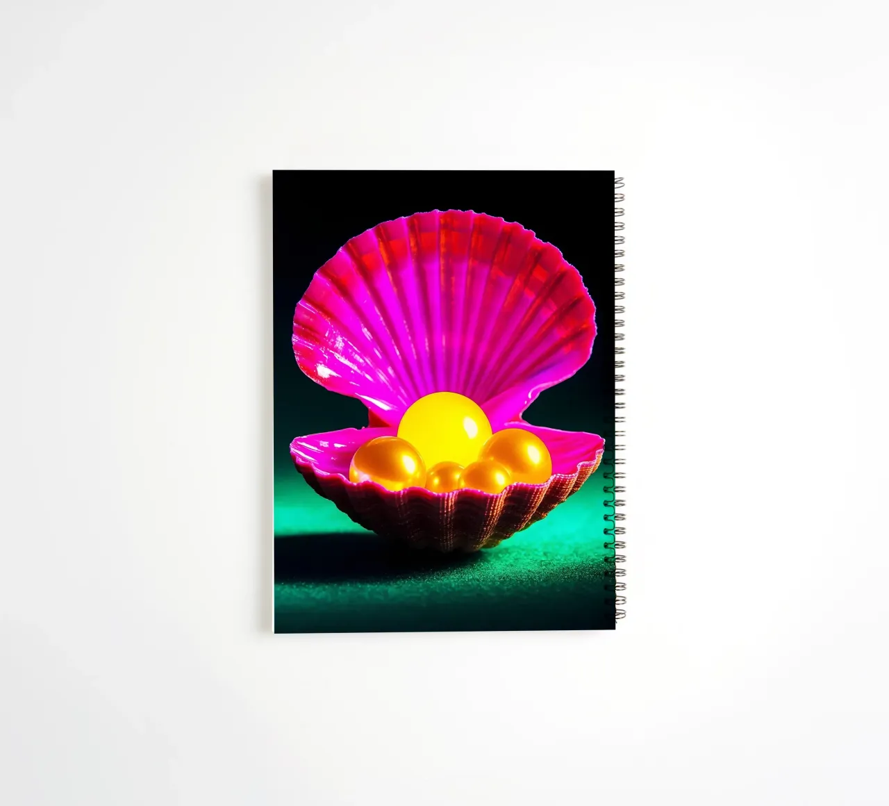 Pearl In Seashell - Pop Art spiral notebook by ColorCrash Gallery