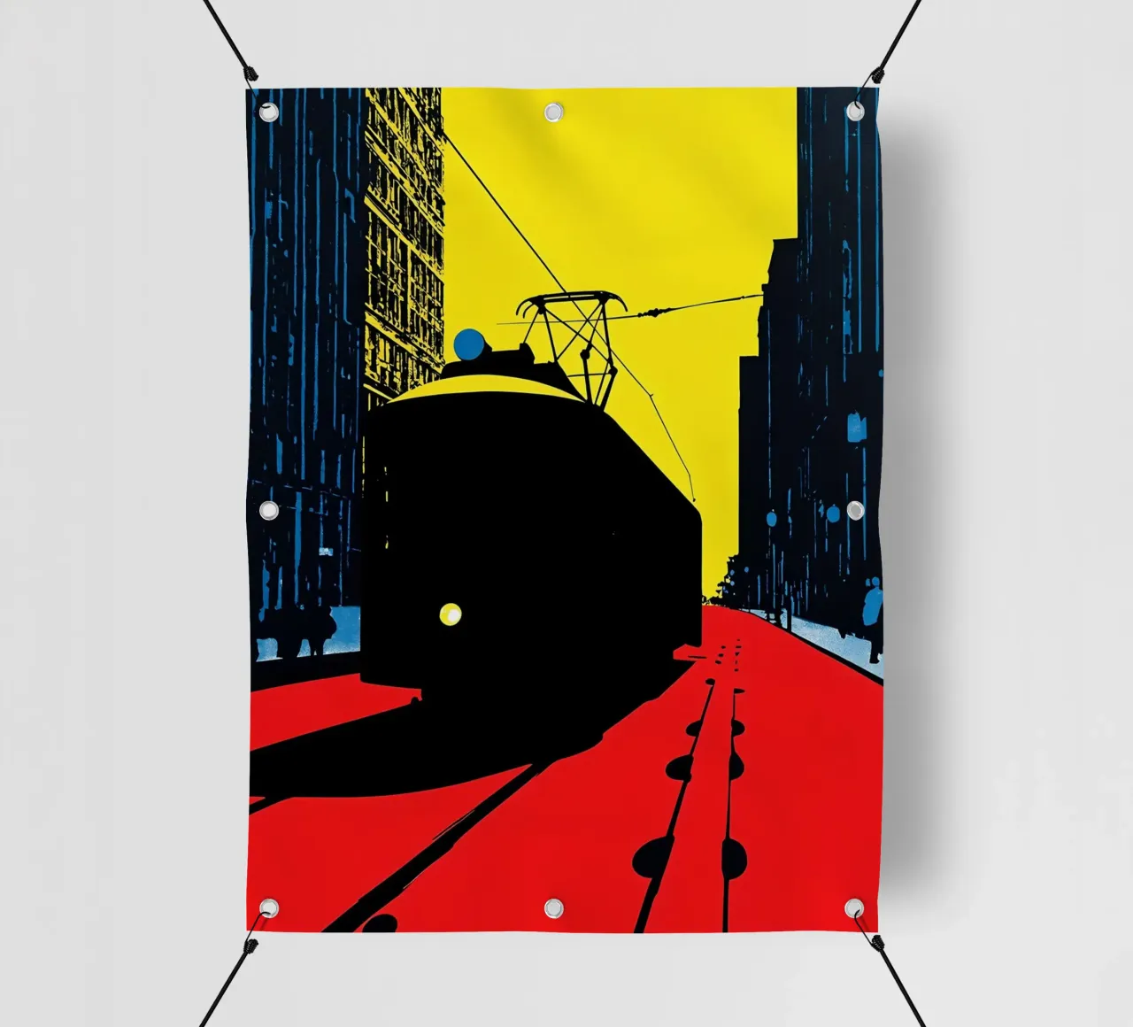 Tram - Pop Art telo in pvc da ColorCrash Gallery