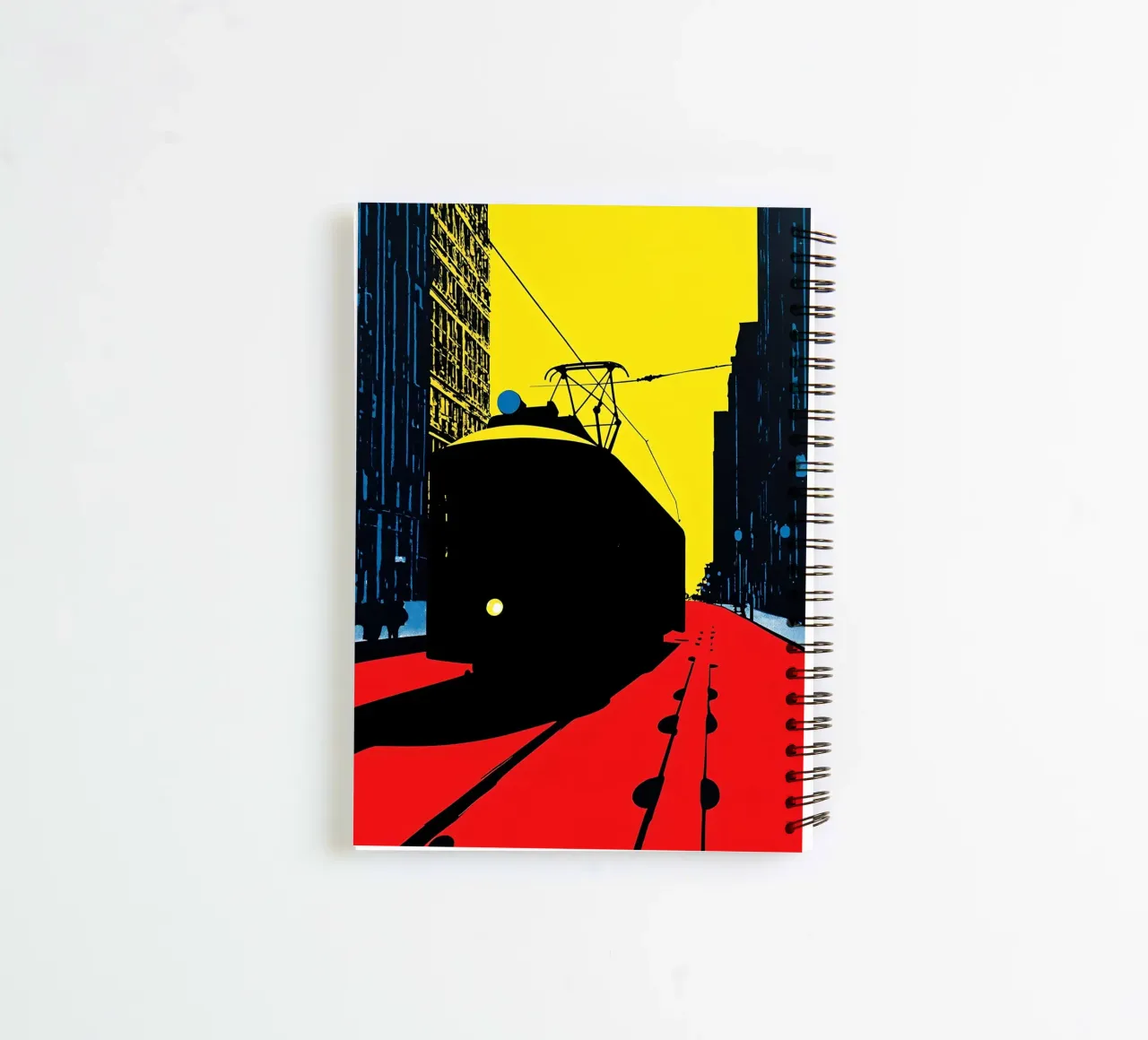 Tram - Pop Art carnet à spirale de ColorCrash Gallery