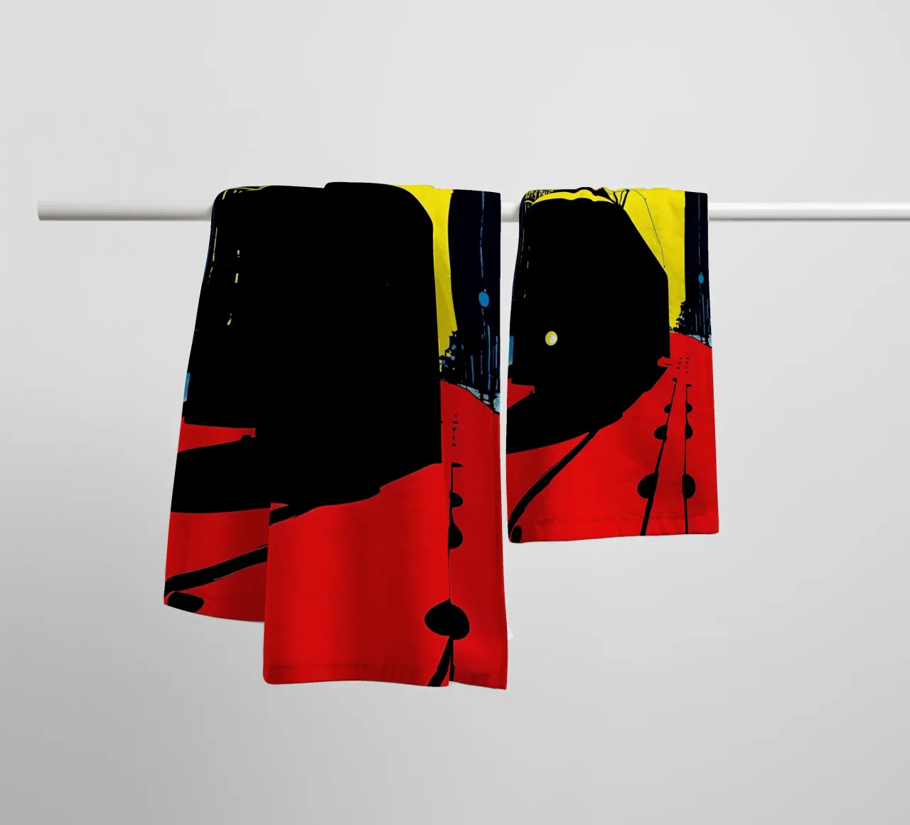 Tram - Pop Art asciugamano da bagno da ColorCrash Gallery