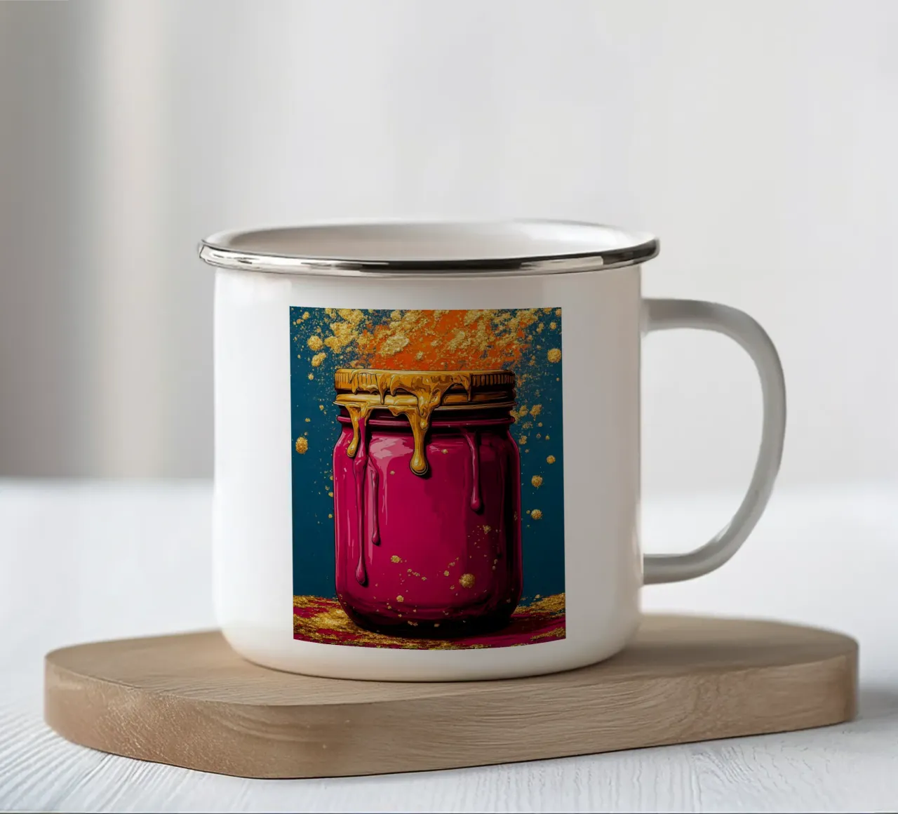Vaso di vetro - Pop Art tazza in smalto da ColorCrash Gallery