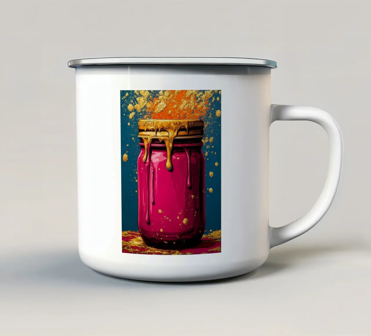 Vaso di vetro - Pop Art tazza in smalto da ColorCrash Gallery