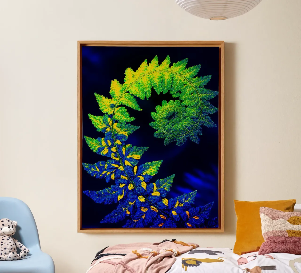 Felce - Pop Art tela con Cornice a cassetta da ColorCrash Gallery