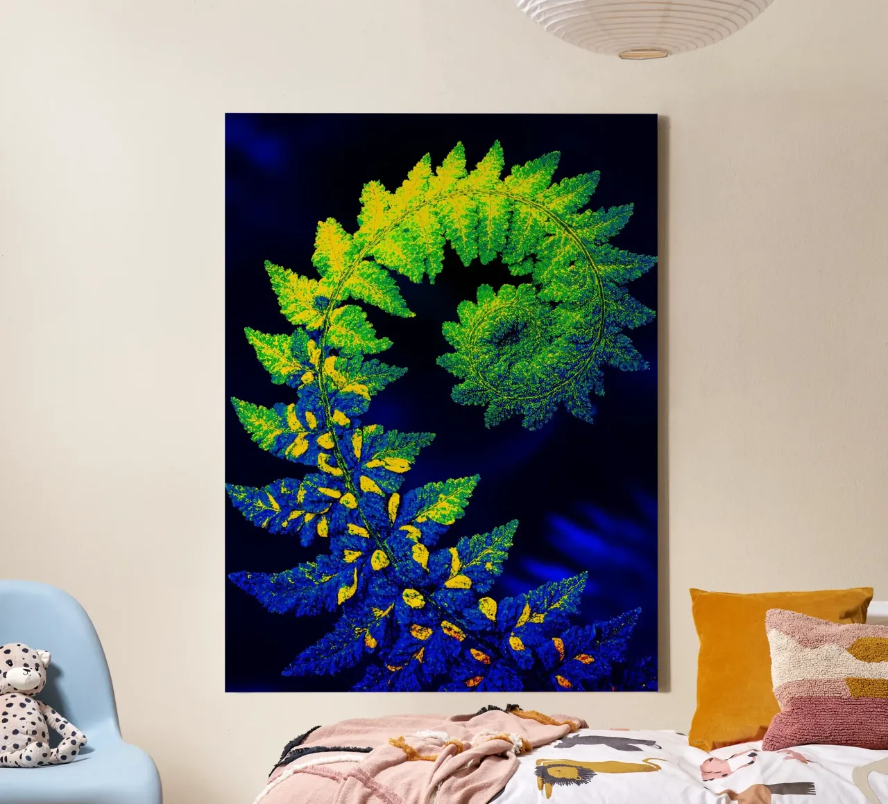 Felce - Pop Art tela con Cornice a cassetta da ColorCrash Gallery