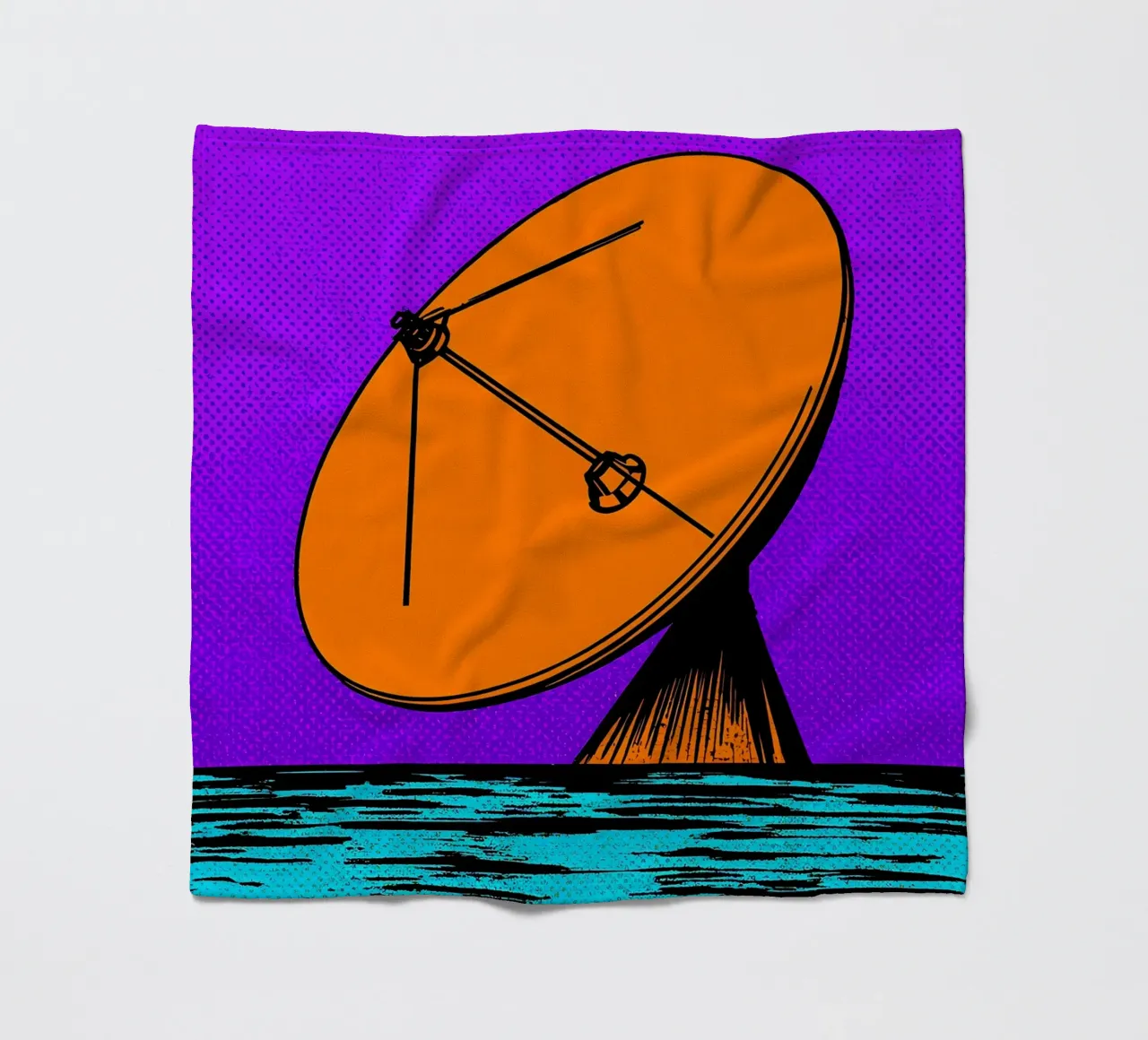 Parabola satellitare - Pop Art coperta in pile da ColorCrash Gallery