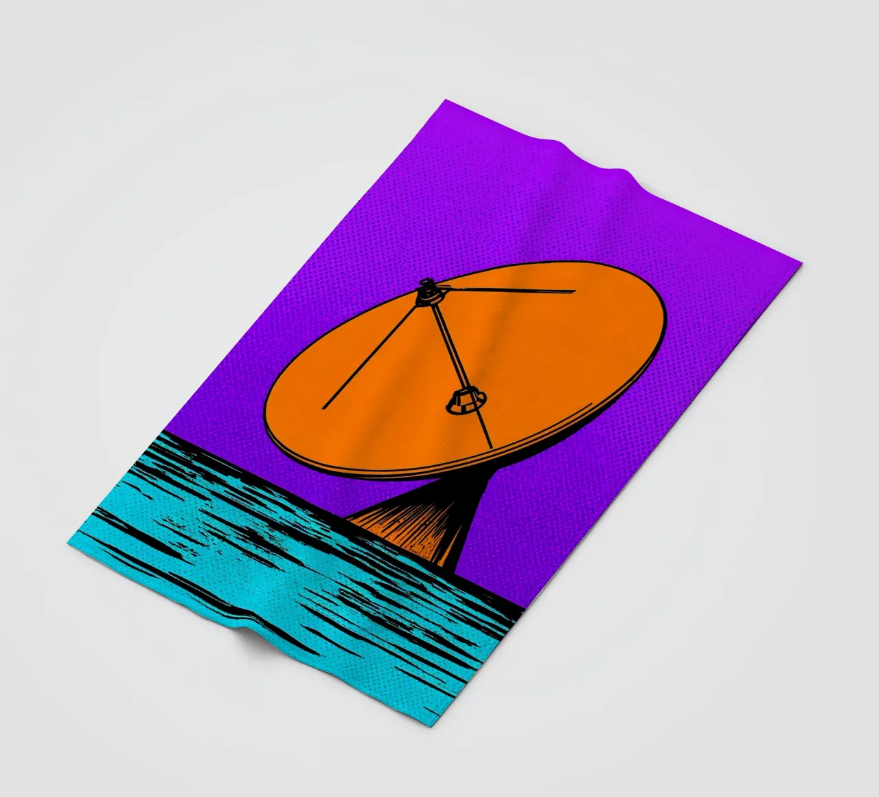 Parabola satellitare - Pop Art coperta in pile da ColorCrash Gallery