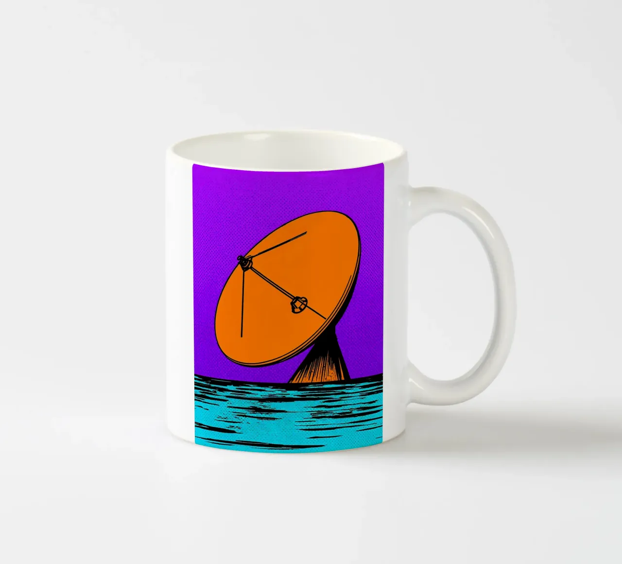 Parabola satellitare - Pop Art tazza in ceramica da ColorCrash Gallery