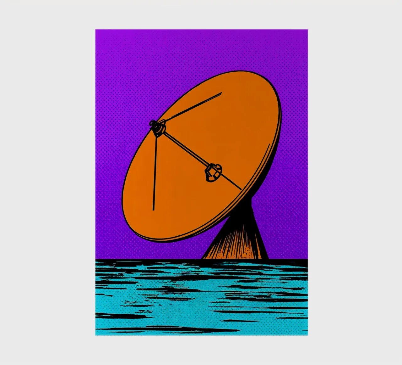 Satellite Dish - Pop Art notebook by ColorCrash Gallery