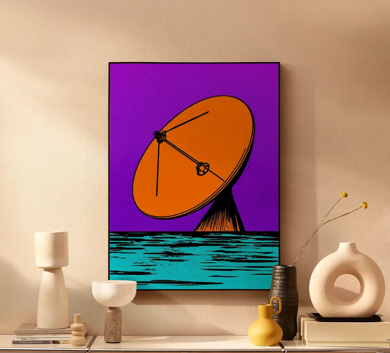Parabola satellitare - Pop Art plexiglass da ColorCrash Gallery