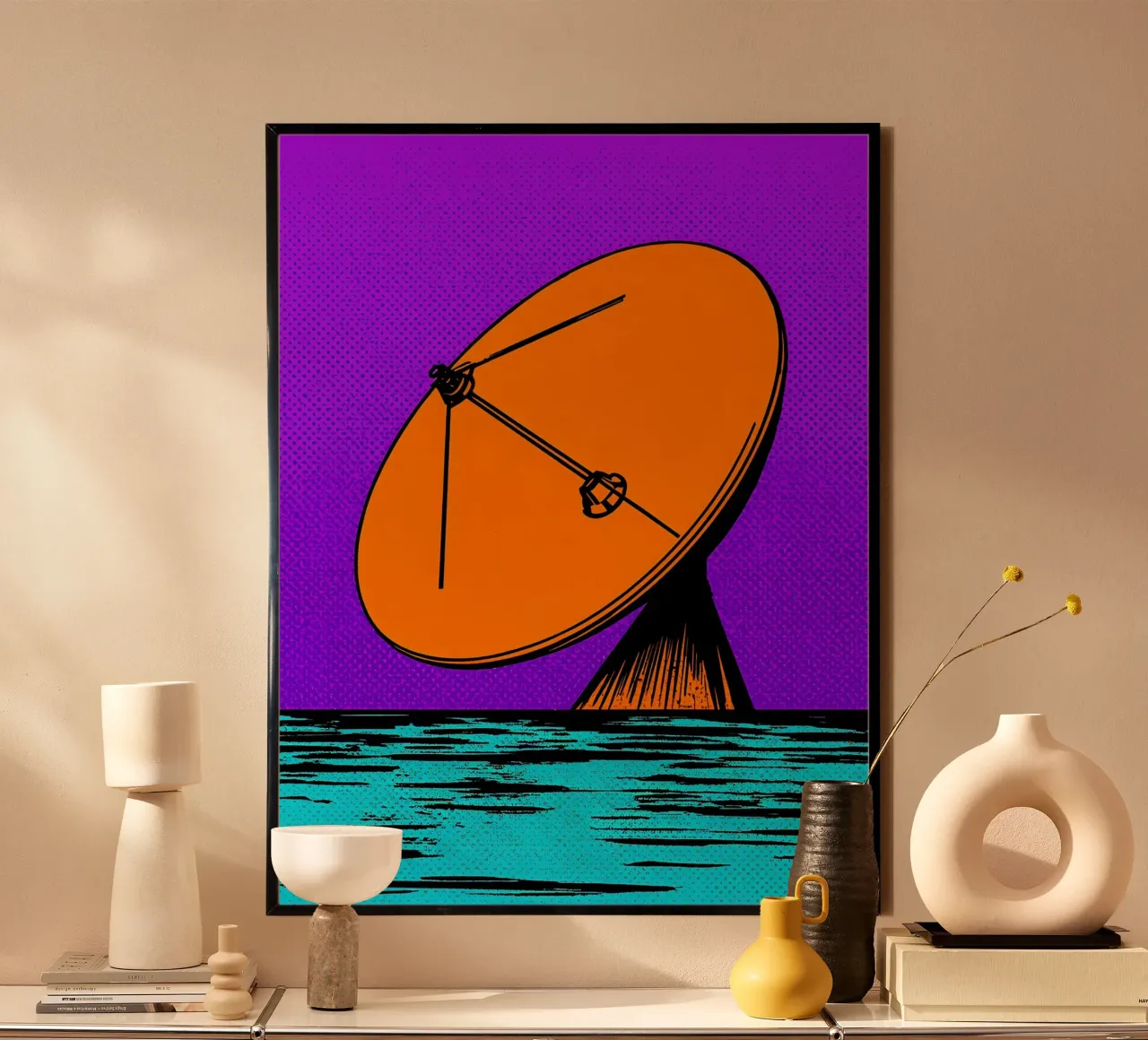 Parabola satellitare - Pop Art carta hahnemühle da ColorCrash Gallery