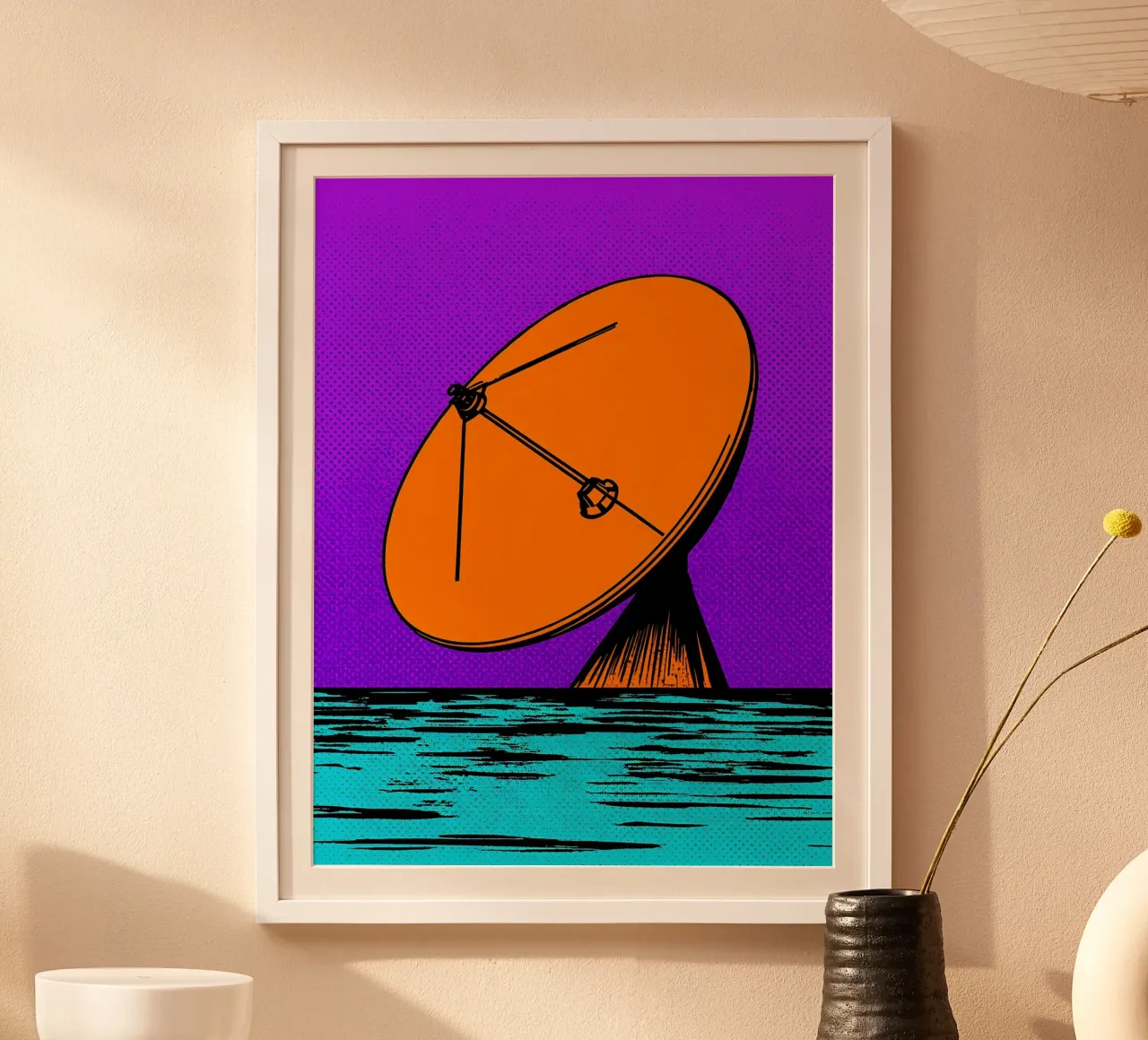 Parabola satellitare - Pop Art carta hahnemühle da ColorCrash Gallery
