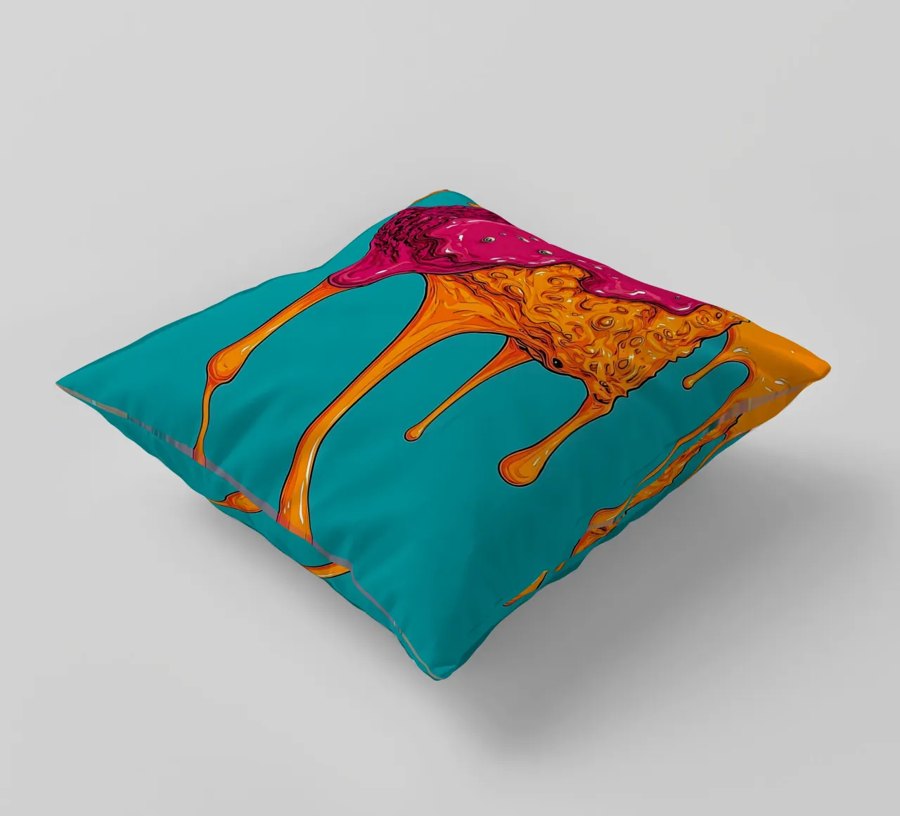 Smeltende chocolade - Pop-art kussen van ColorCrash Gallery