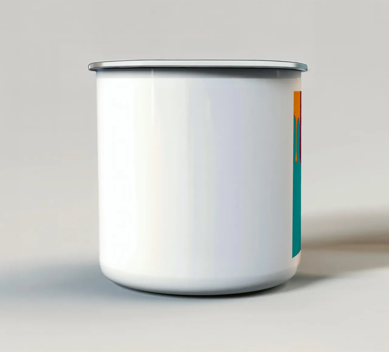 Cioccolato fondente - Pop Art tazza in smalto da ColorCrash Gallery
