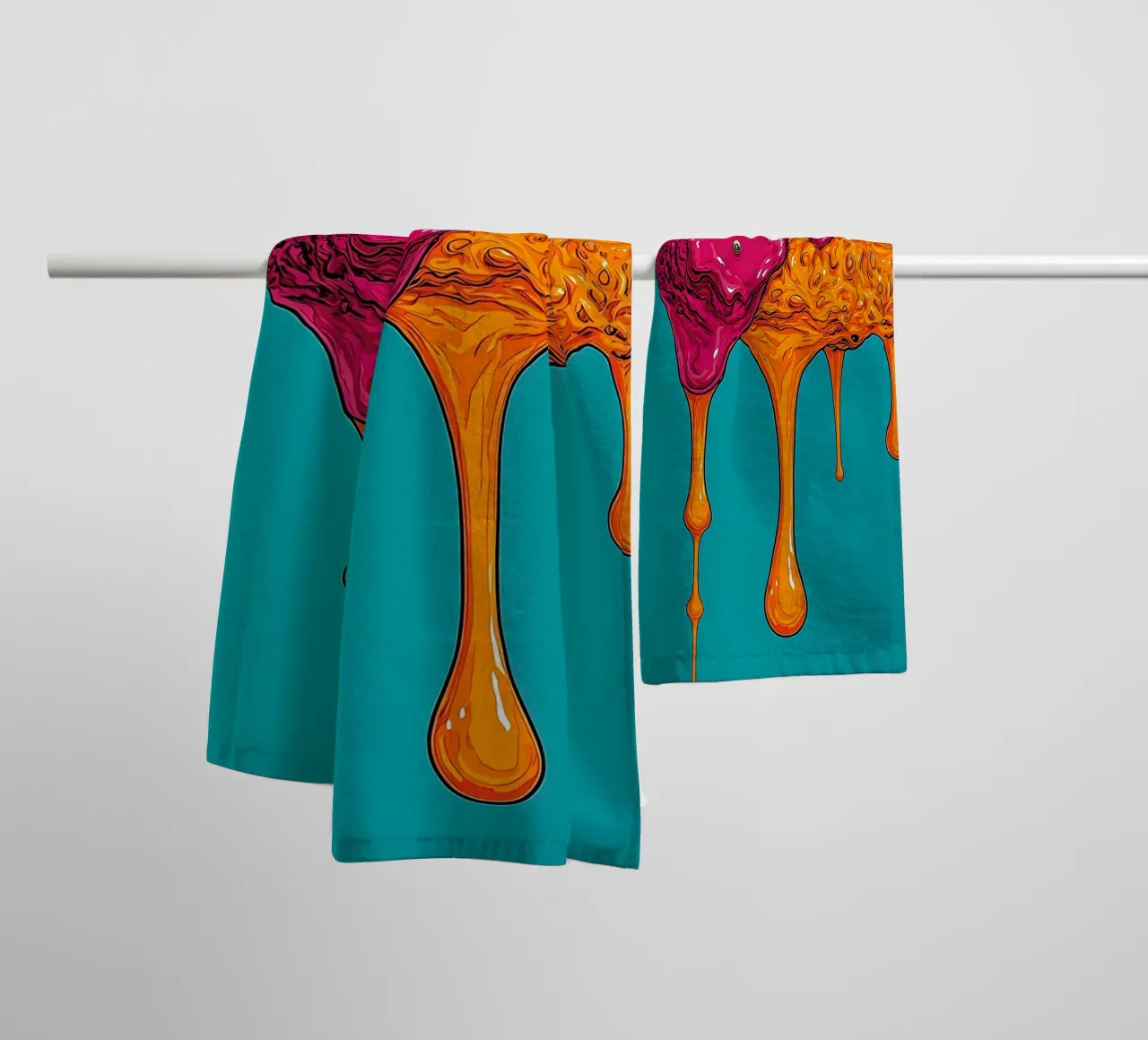 Melting Chocolate - Pop Art towel by ColorCrash Gallery