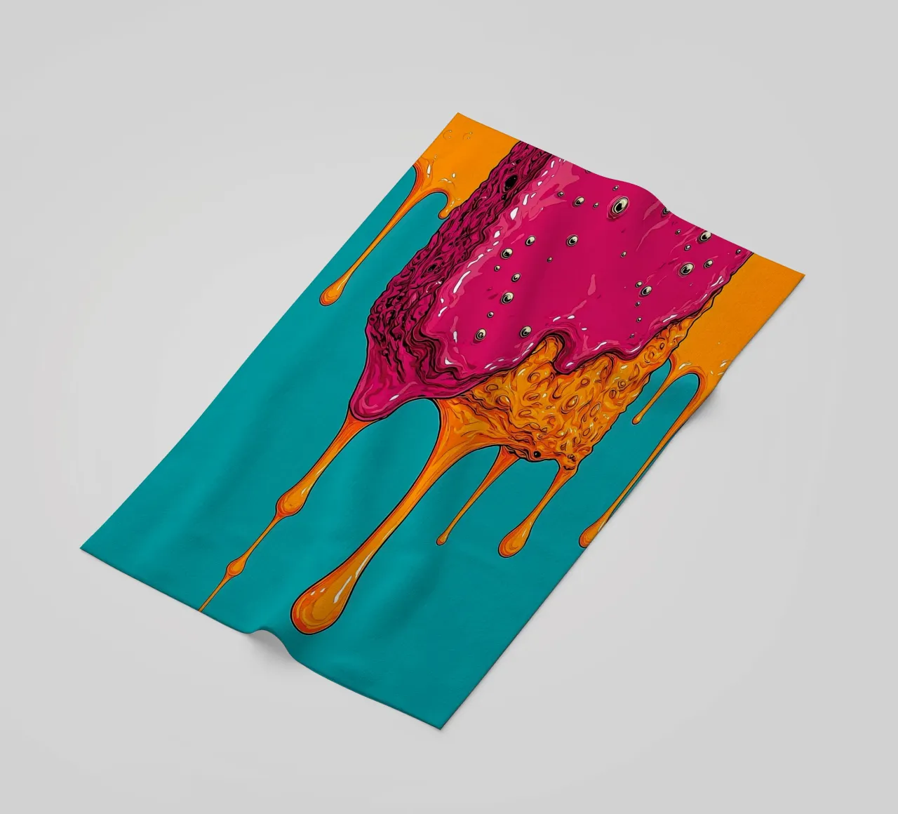 Melting Chocolate - Pop Art beach towel by ColorCrash Gallery