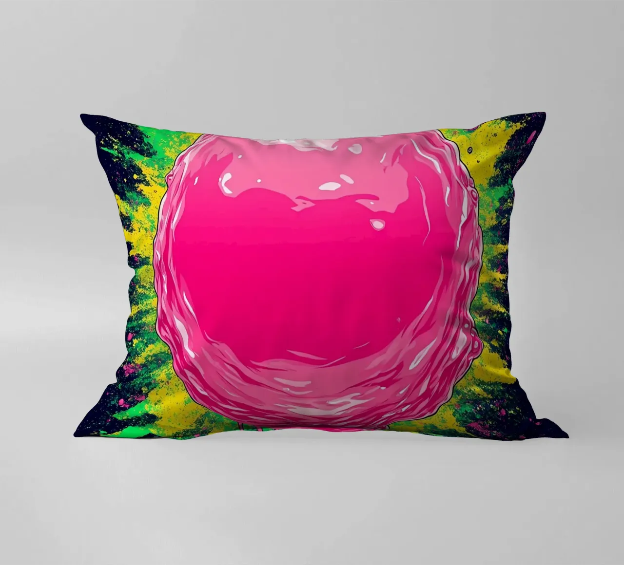 Rosa Bubble Pop - Pop Art cuscino da ColorCrash Gallery