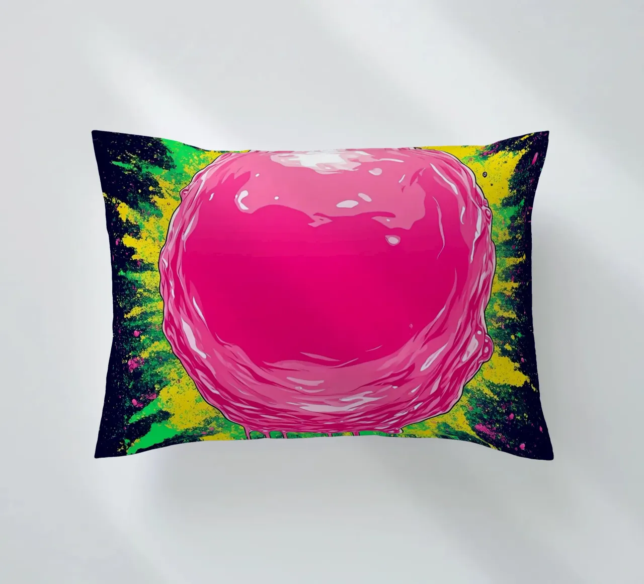Rosa Bubble Pop - Pop Art cuscino da ColorCrash Gallery