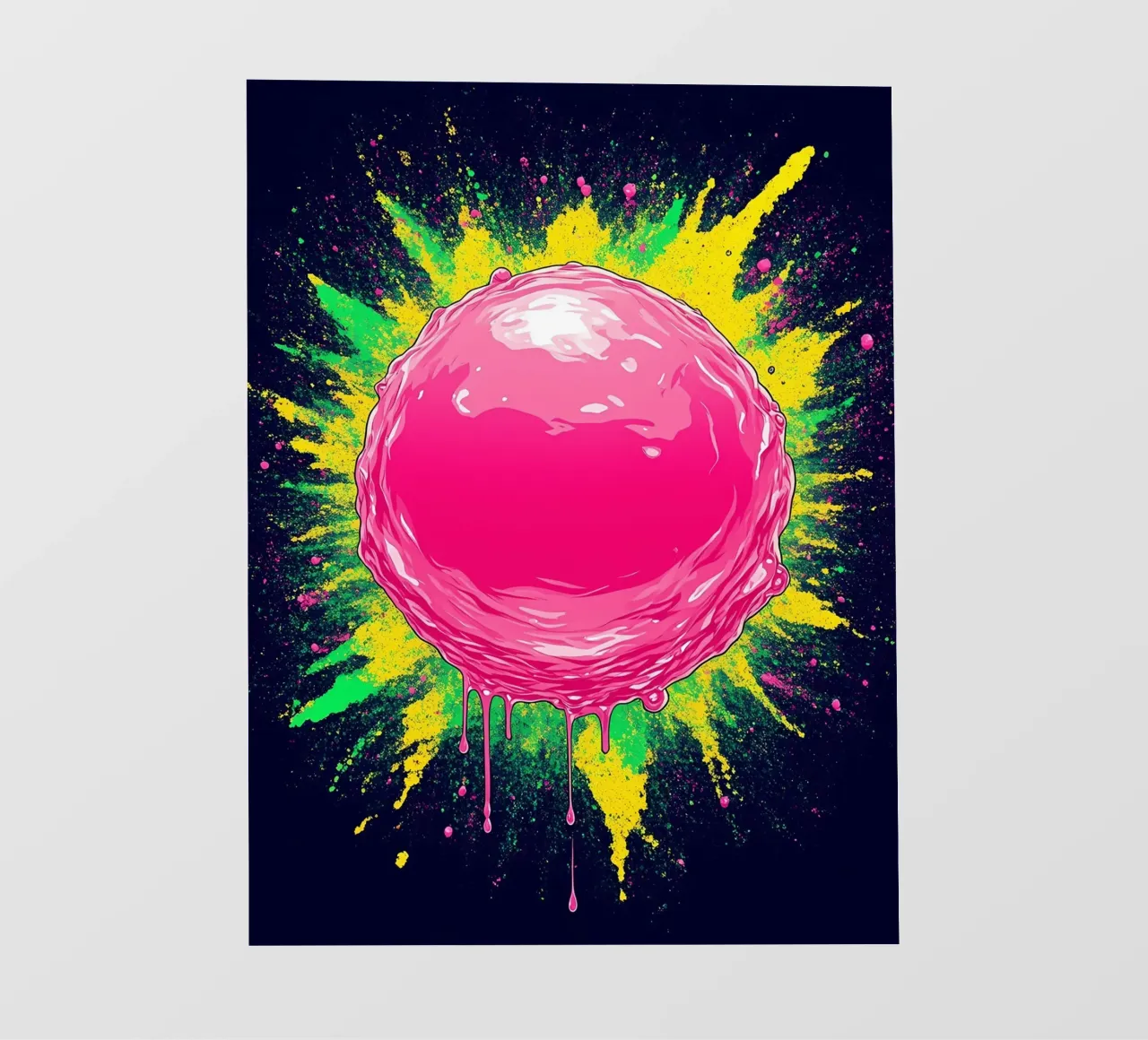 Rosa Bubble Pop - Pop Art telo in pvc da ColorCrash Gallery