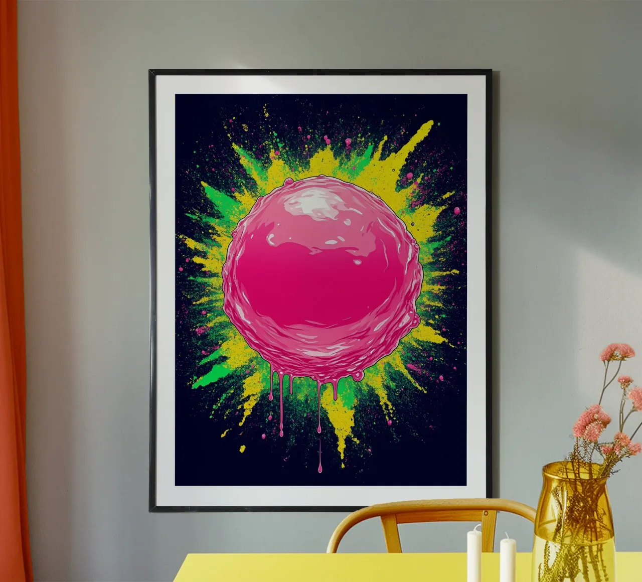 Rosa Bubble Pop - Pop Art carta hahnemühle da ColorCrash Gallery