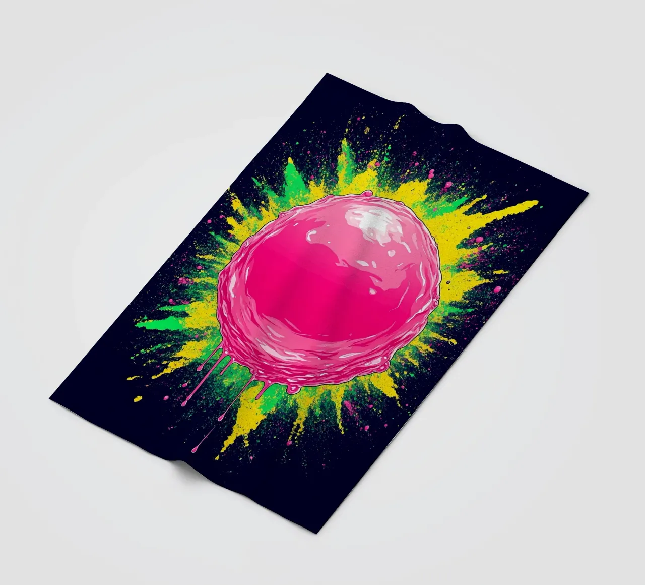 Rosa Bubble Pop - Pop Art coperta in pile da ColorCrash Gallery