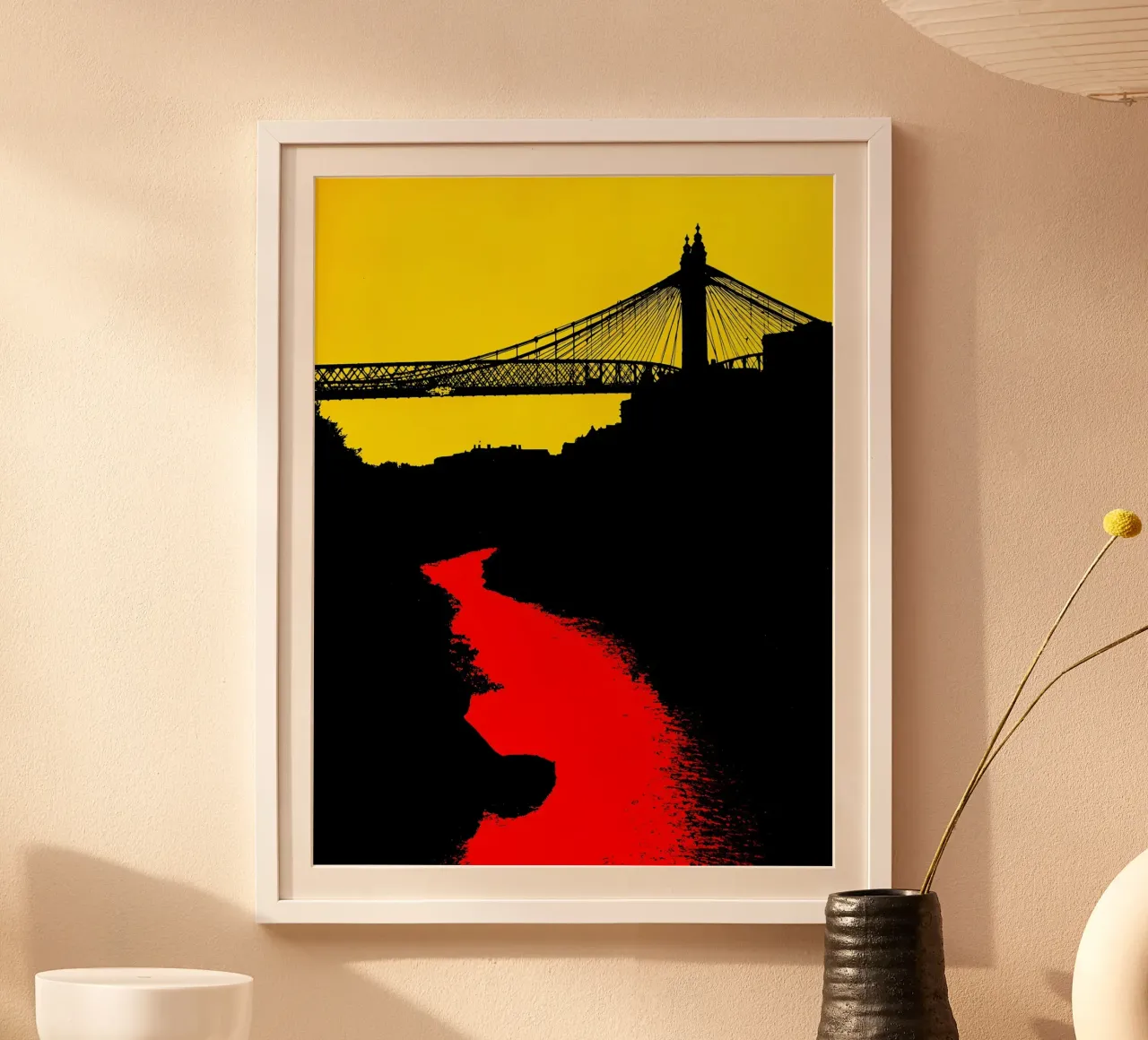 Fiume sotto il ponte - Pop Art poster da ColorCrash Gallery