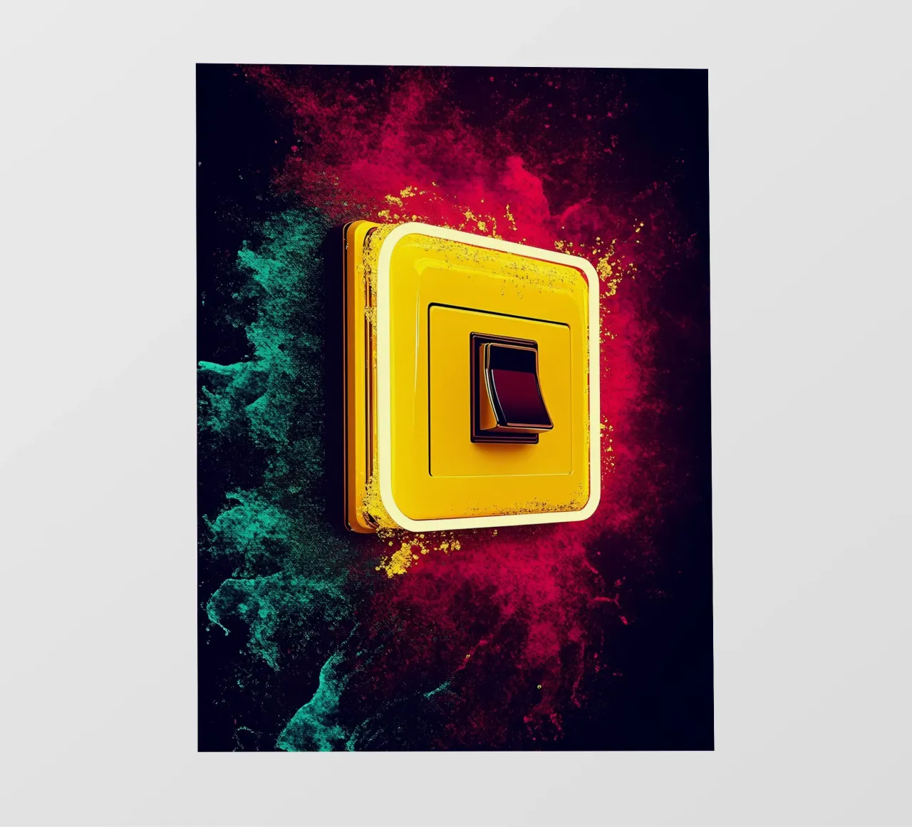 Interruttore della luce - Pop Art pellicola backlit da ColorCrash Gallery